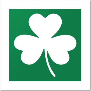 Shamrock Retro Irish Four Leaf Clover Posters and Art